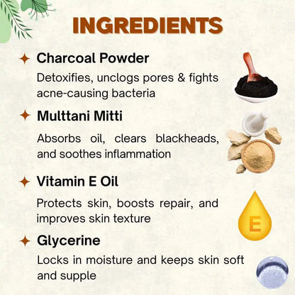 Charcoal & Multani Mitti Deep Pore Cleanse Soap | 100g
